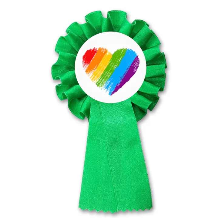 przypinka kotylion LGBT serce
