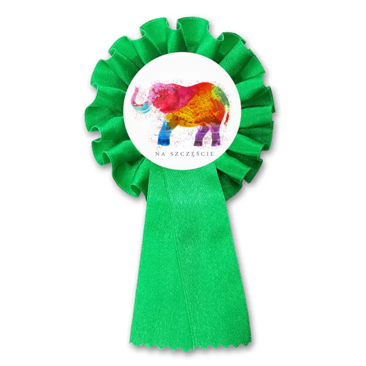 przypinka kotylion Słonik na szczęście