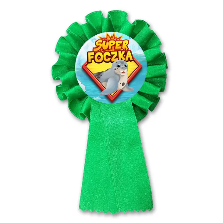 przypinka kotylion Super foczka