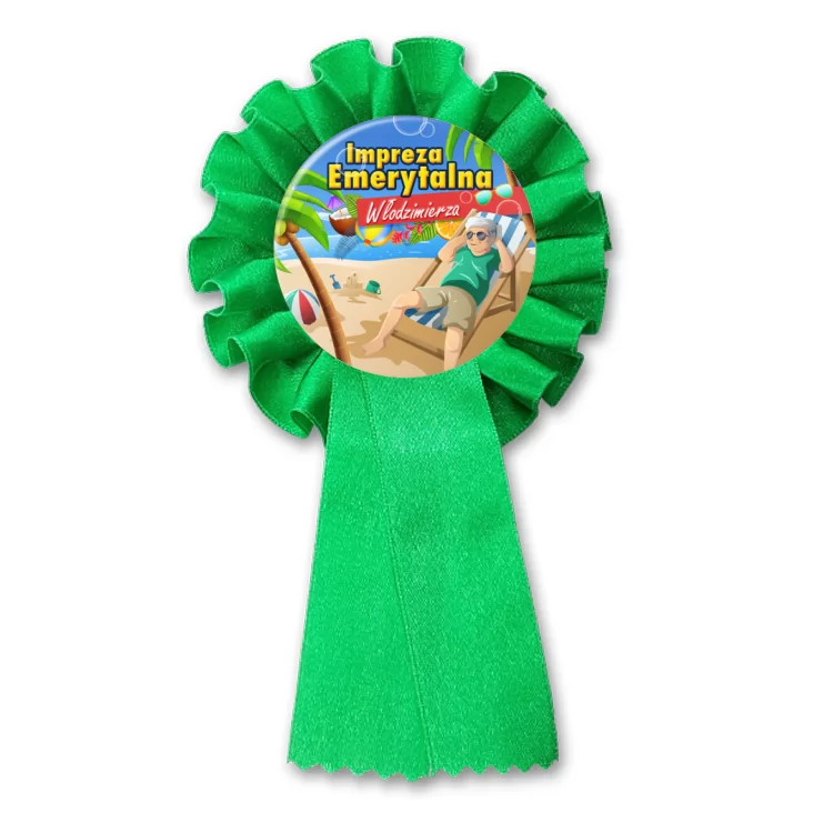 przypinka kotylion Impreza emeryta