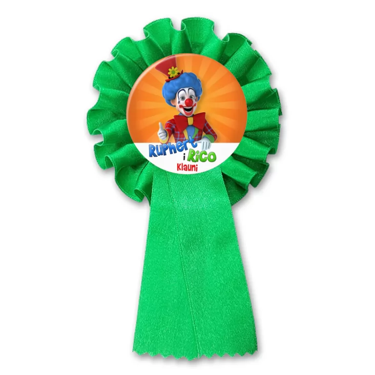 przypinka kotylion Ruphert i Rico Klauni