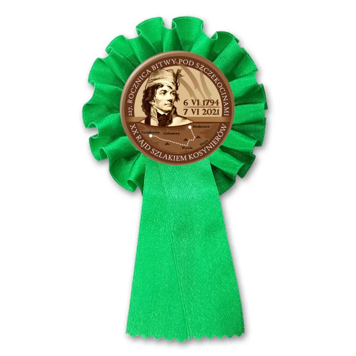 przypinka kotylion XX Rajd Szlakiem Kosynierów