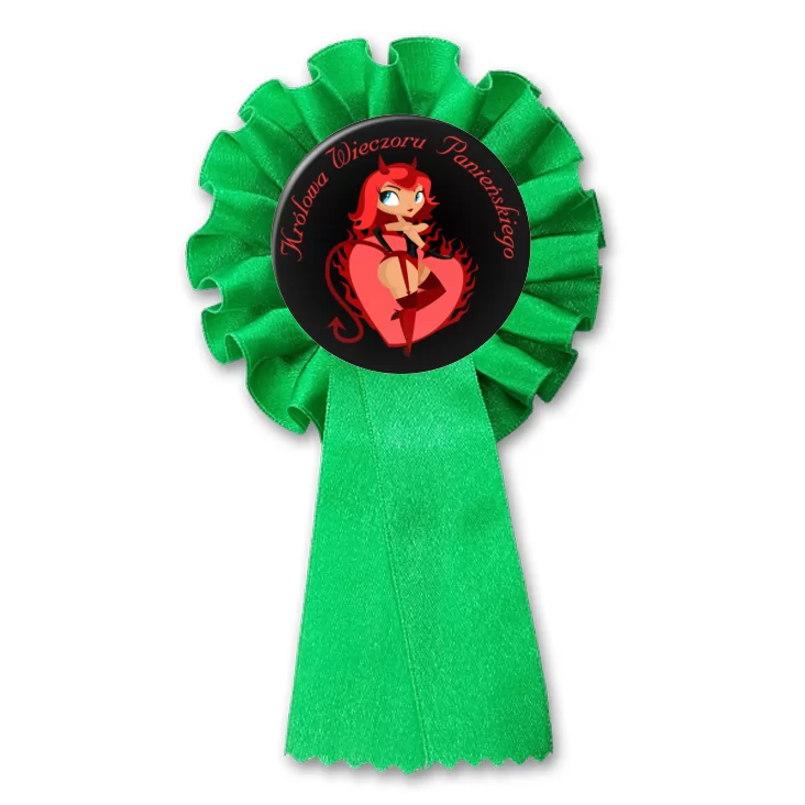 przypinka kotylion Królowa Wieczoru Panieńskiego