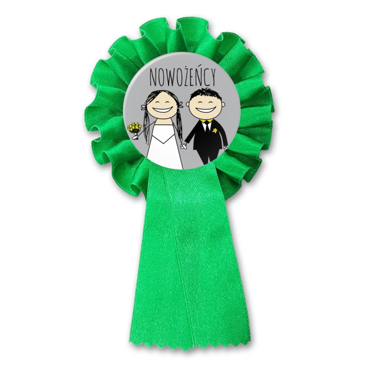 przypinka kotylion Nowożeńcy