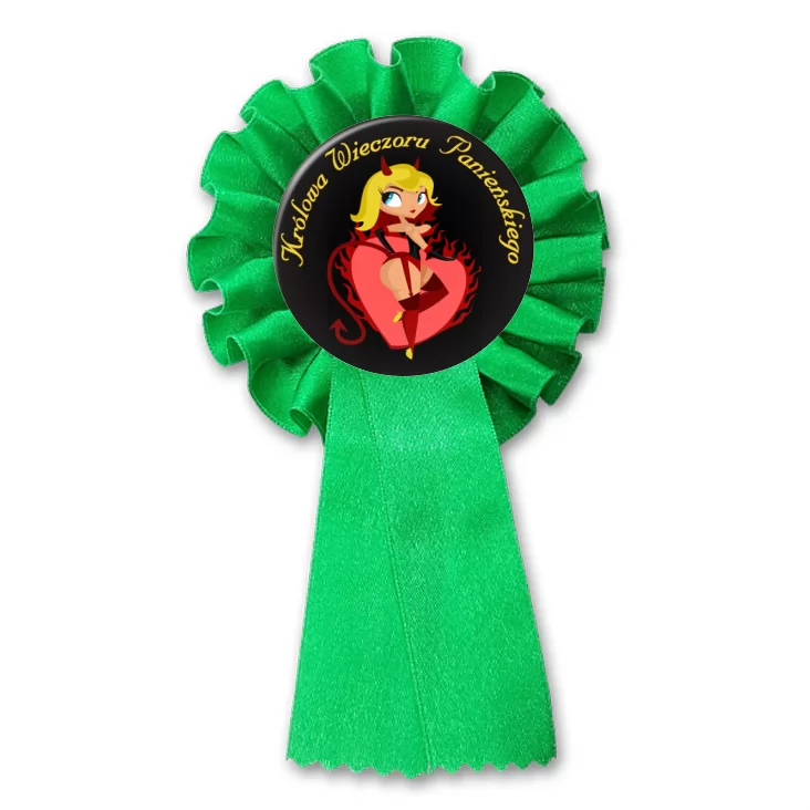 przypinka kotylion Królowa Wieczoru Panieńskiego 