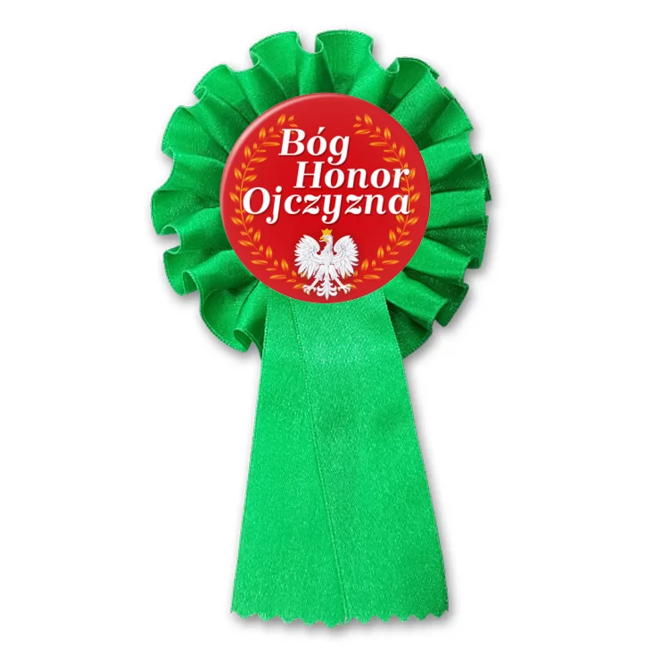 przypinka kotylion Bóg Honor Ojczyzna