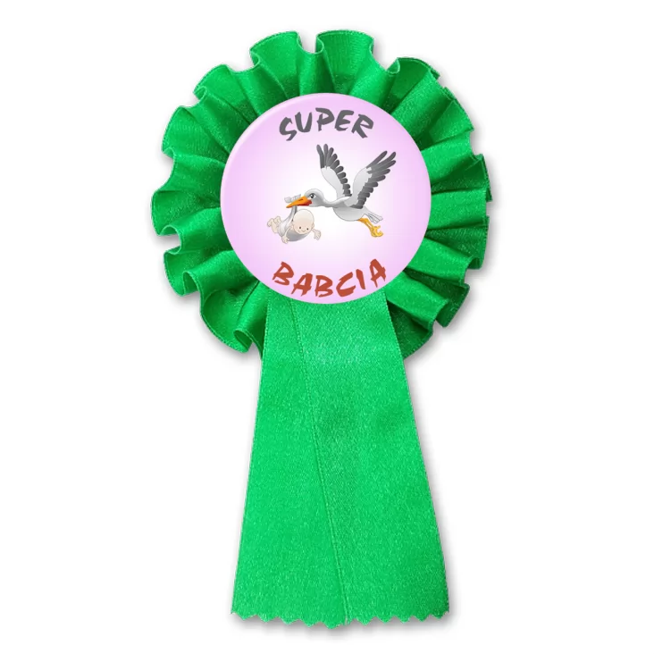 przypinka kotylion Super Babcia