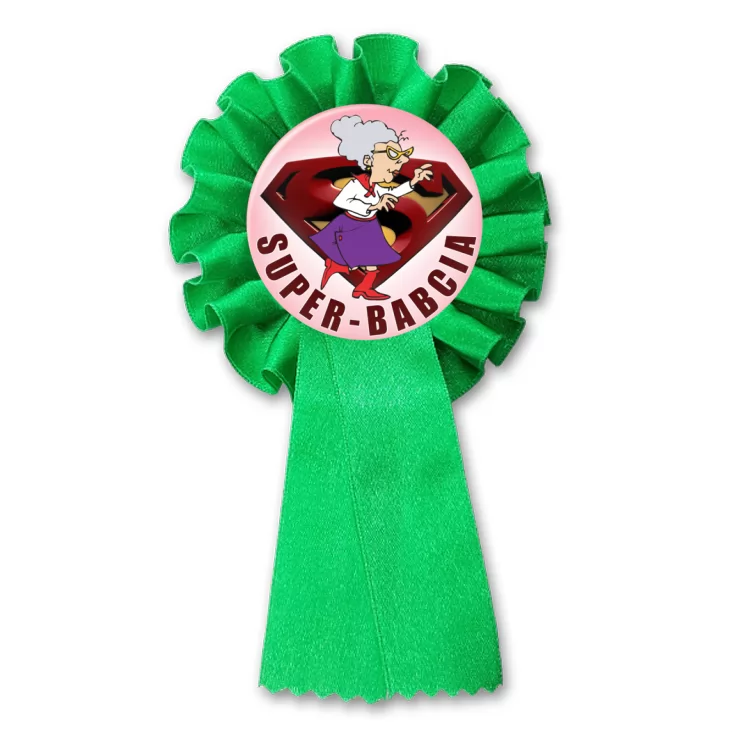 przypinka kotylion Super-Babcia