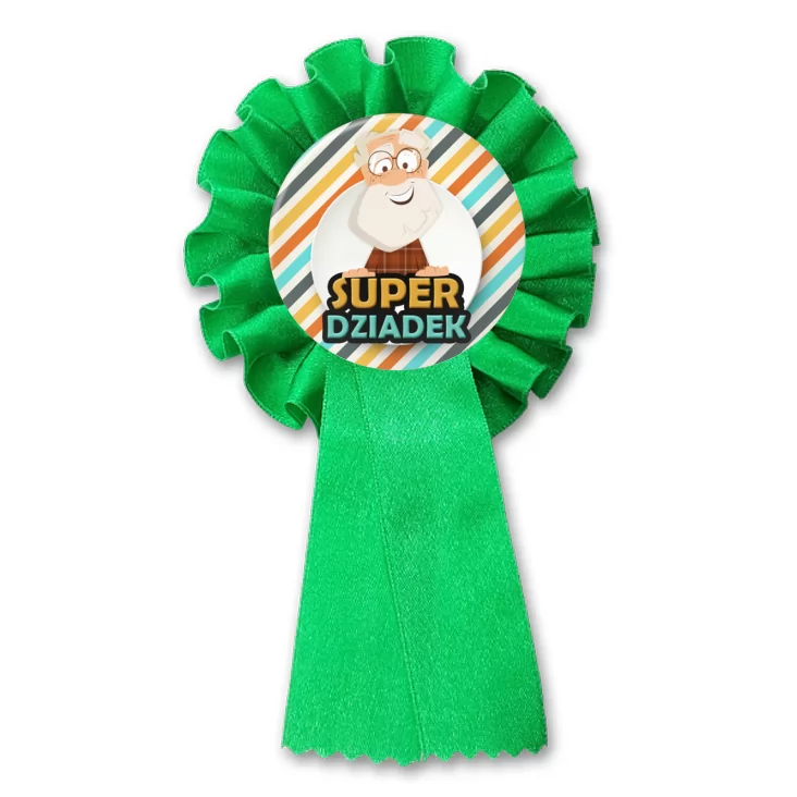 przypinka kotylion Dzień Dziadka - Super Dziadek
