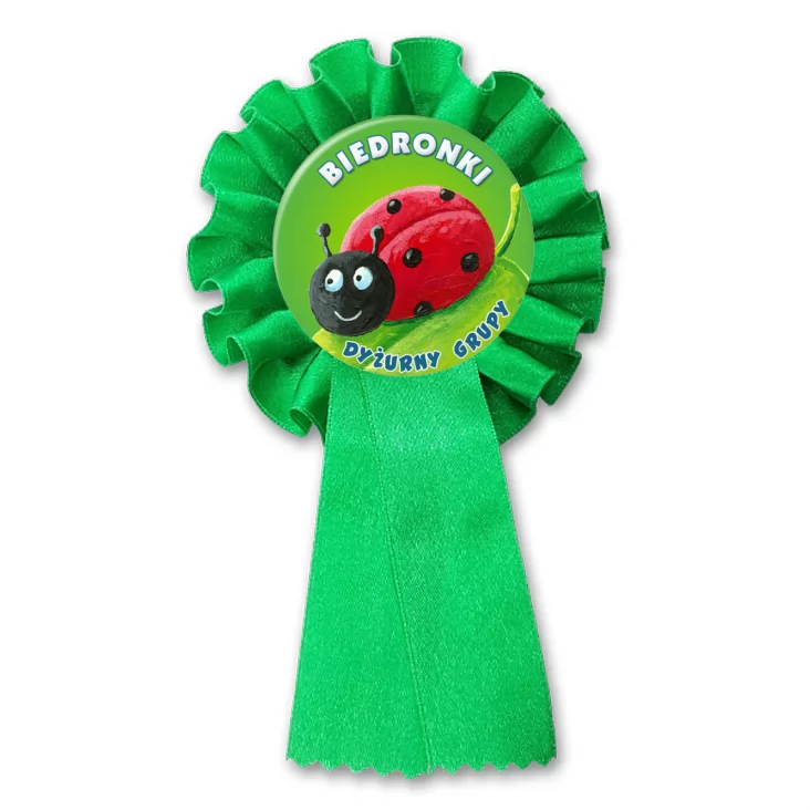 przypinka kotylion Dyżurny grupy biedronki