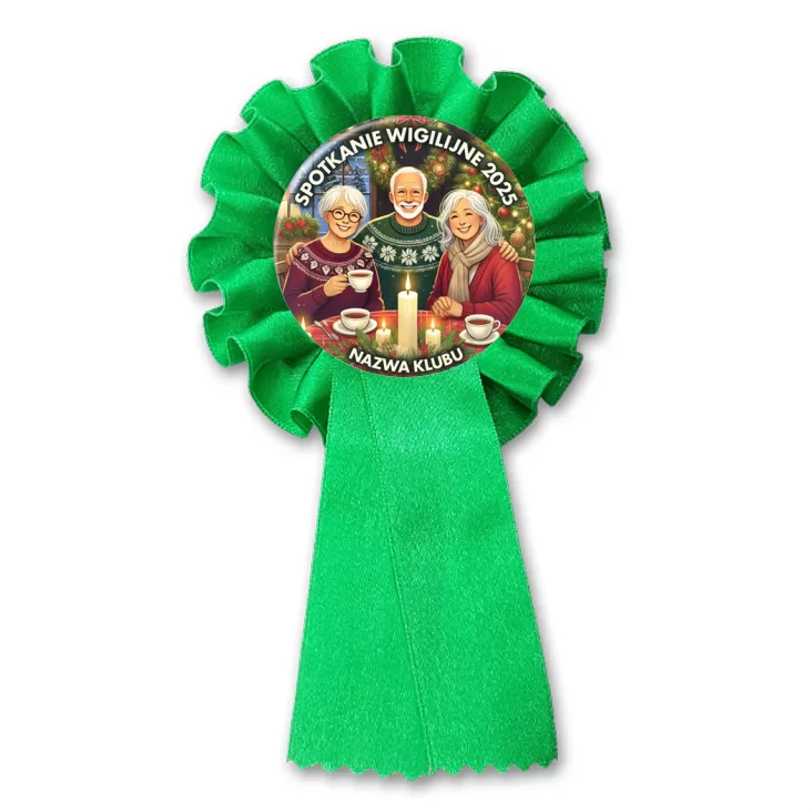 przypinka kotylion Spotkanie wigilijne w klubie seniora