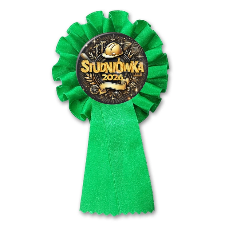 przypinka kotylion Studniówka technik budownictwa