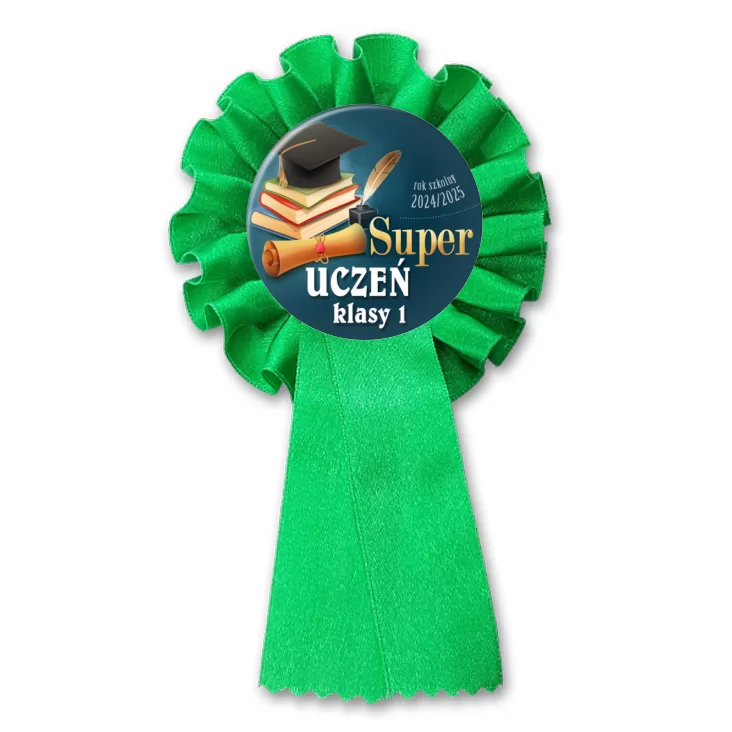przypinka kotylion Super uczeń klasy 1
