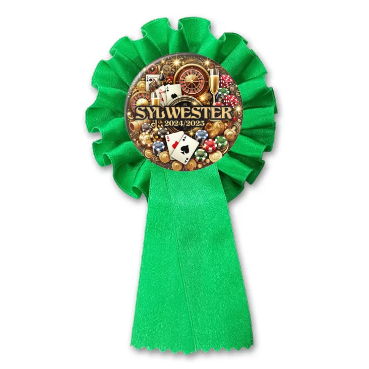 przypinka kotylion Sylwester w stylu Las Vegas