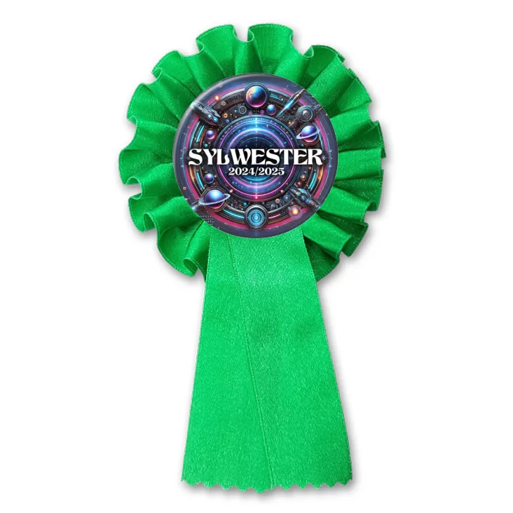przypinka kotylion Sylwester w stylu science-fiction
