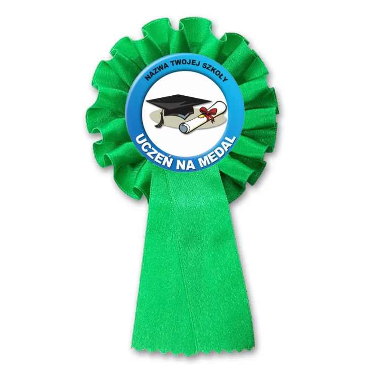 przypinka kotylion Uczeń na medal z biretem i dyplomem