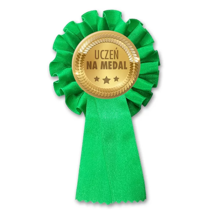 przypinka kotylion Uczeń na medal złoty medal