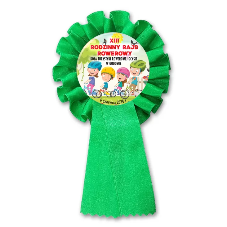 przypinka kotylion XIII Rodzinny Rajd Rowerowy 2026