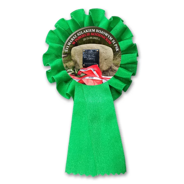 przypinka kotylion XVI Marsz Szlakiem Bojowym 31 pSK w Powiecie Kozienickim