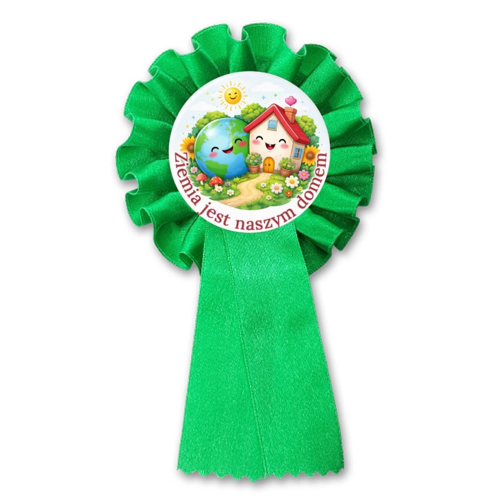 przypinka kotylion Ziemia jest naszym domem