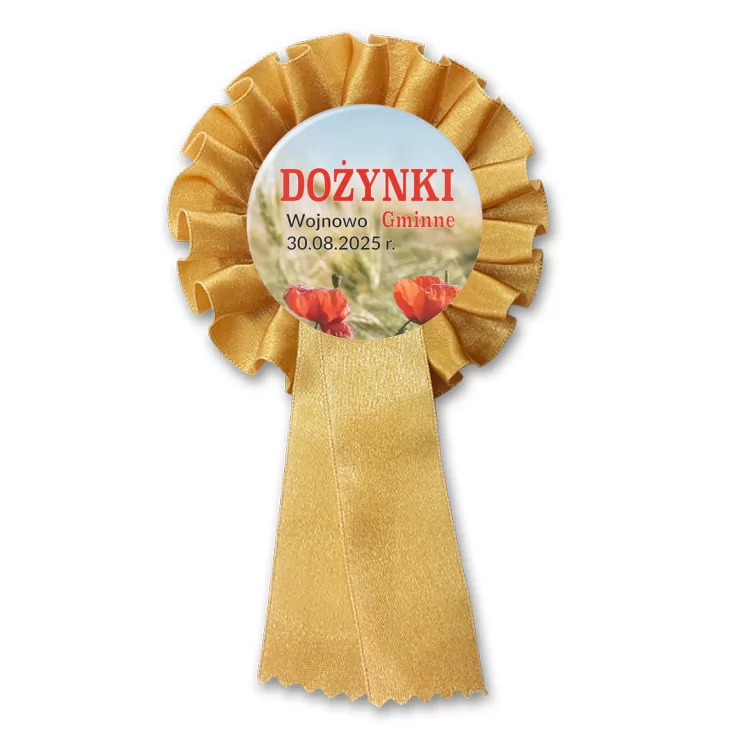 przypinka kotylion Dożynki Gminne Wojnowo 2025