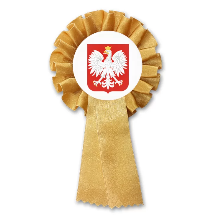 przypinka kotylion Godło Polski Orzeł w koronie
