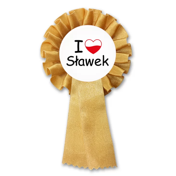 przypinka kotylion I love Sławek