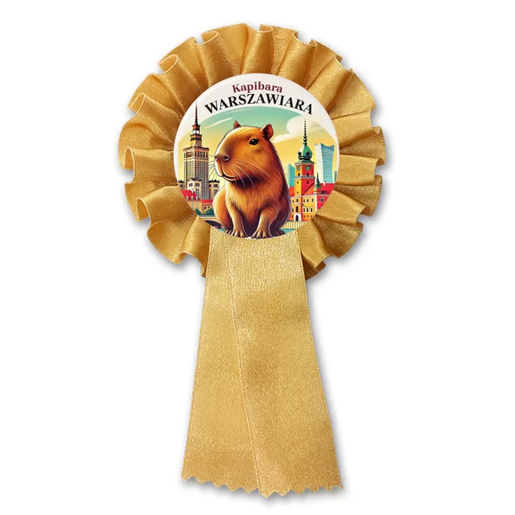 przypinka kotylion Kapibara Warszawiara