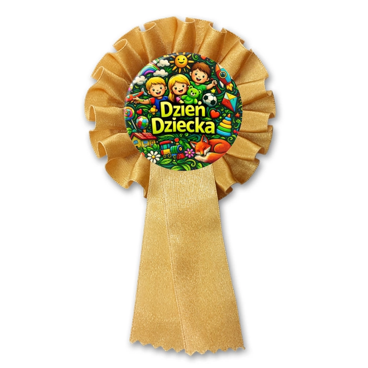 przypinka kotylion Kolorowy Dzień Dziecka