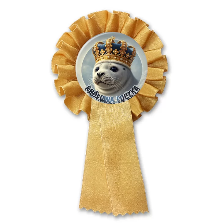 przypinka kotylion Królowa Foczka