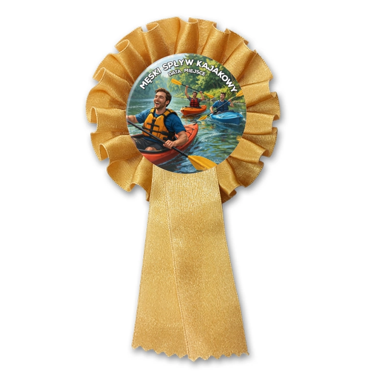 przypinka kotylion Męski spływ kajakowy