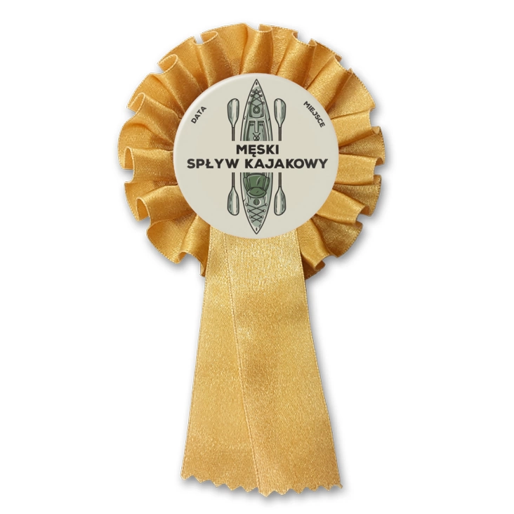 przypinka kotylion Męski wypad na spływ kajakowy
