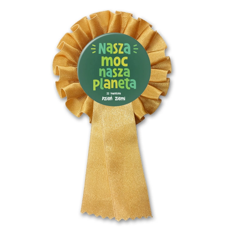 przypinka kotylion Nasza moc, nasza planeta