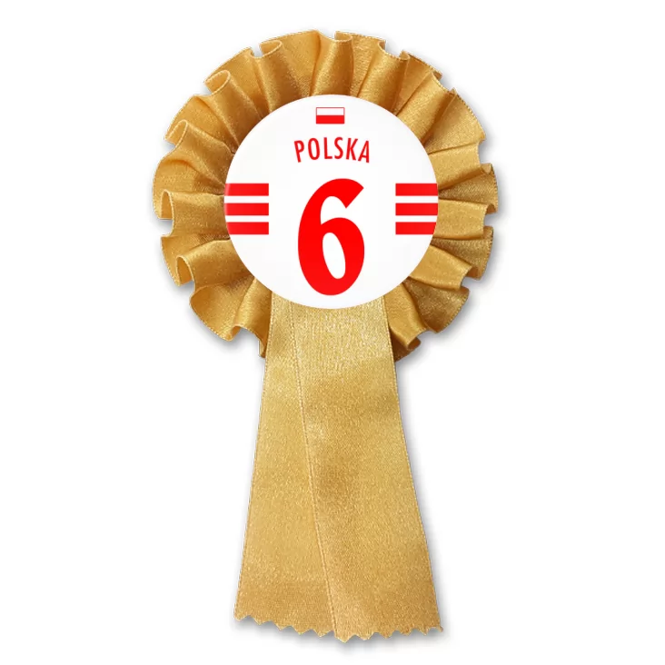 przypinka kotylion Numer sześć