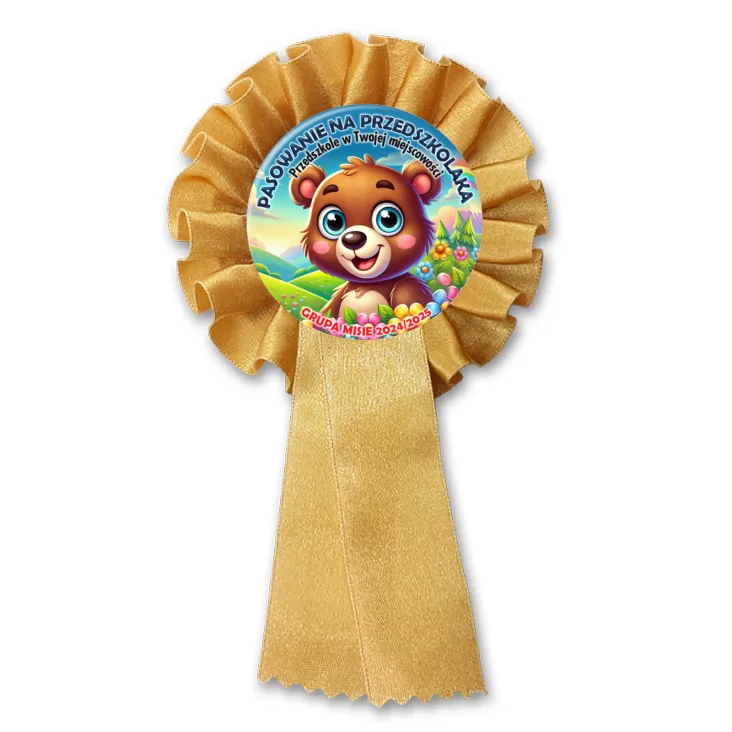 przypinka kotylion Pasowanie na przedszkolaka grupa Misie