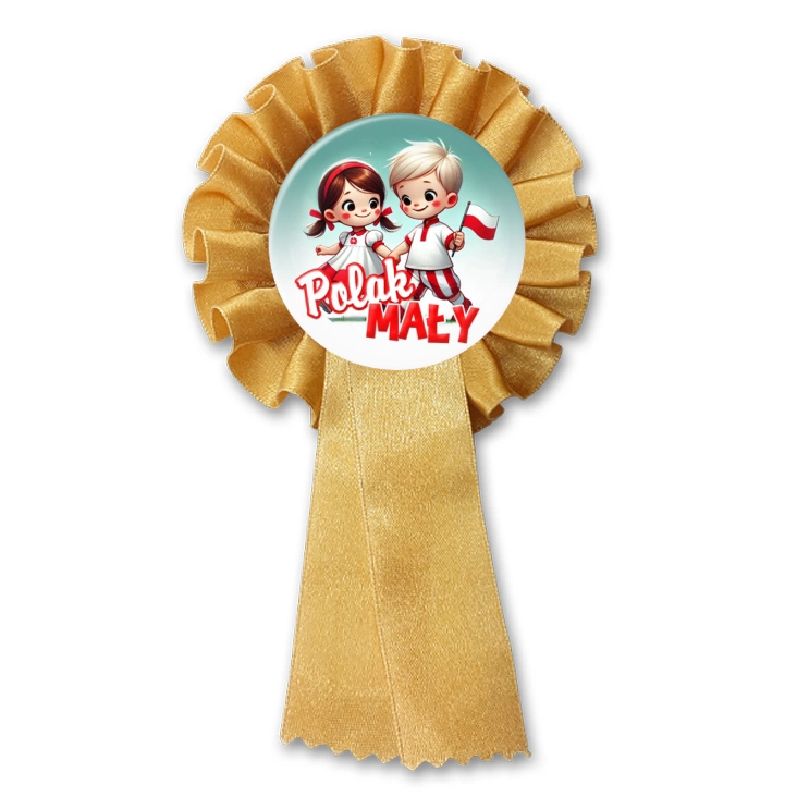 przypinka kotylion Polak Mały chłopiec i dziewczynka