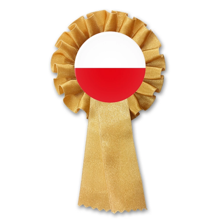przypinka kotylion Polska biało-czerwona flaga