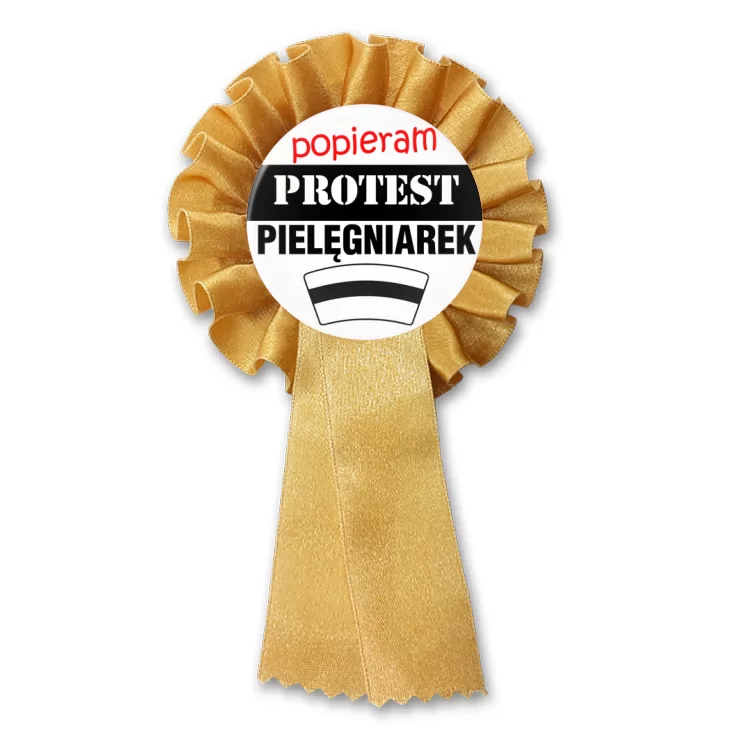 przypinka kotylion Popieram protest pielęgniarek