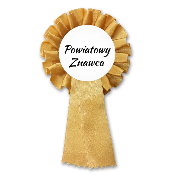 przypinka kotylion Powiatowy znawca