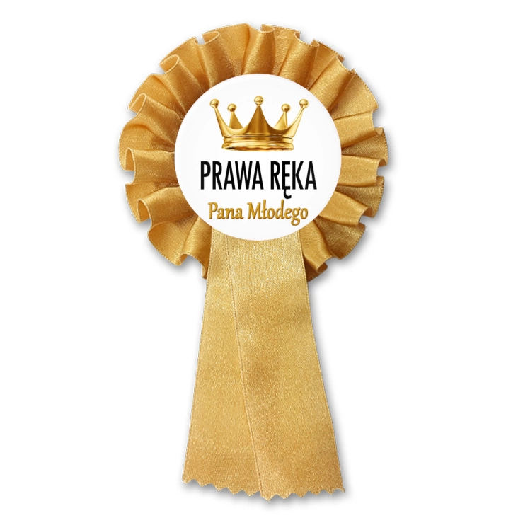 przypinka kotylion Prawa ręka Pana Młodego