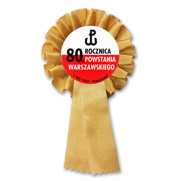 przypinka kotylion 80. rocznica Powstania Warszawskiego