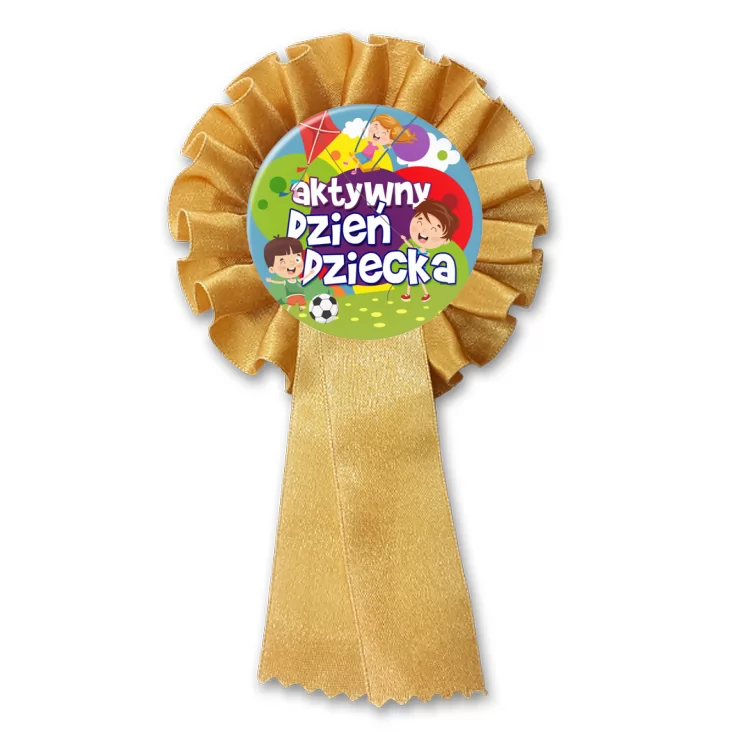 przypinka kotylion Aktywny Dzień Dziecka