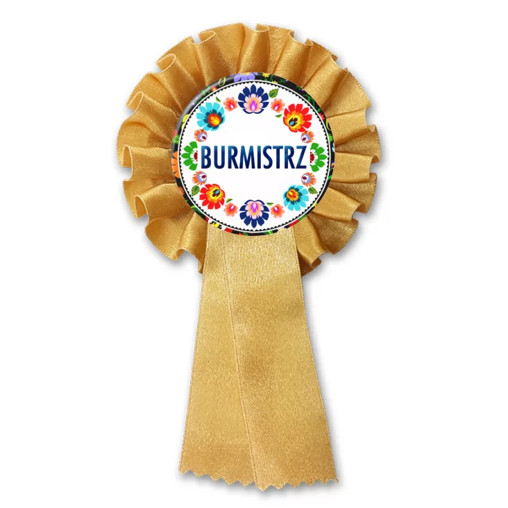 przypinka kotylion Burmistrz folk