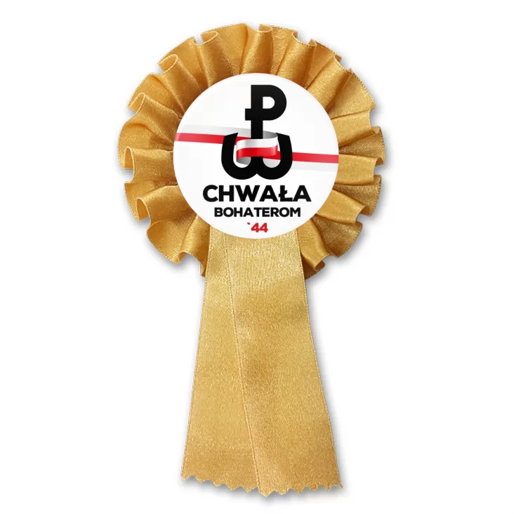 przypinka kotylion Chwała Bohaterom Powstania Warszawskiego