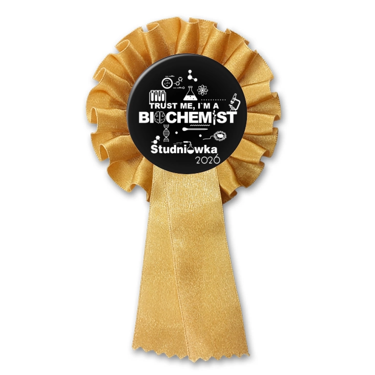przypinka kotylion Studniówka trust me I am biochemist