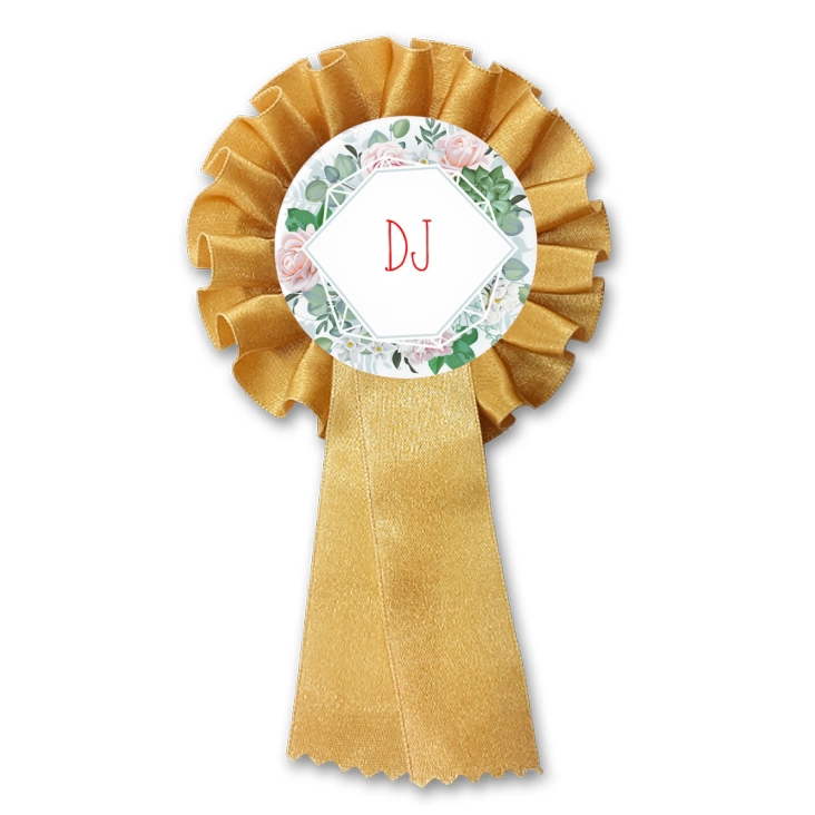 przypinka kotylion DJ wzór kwiecisty