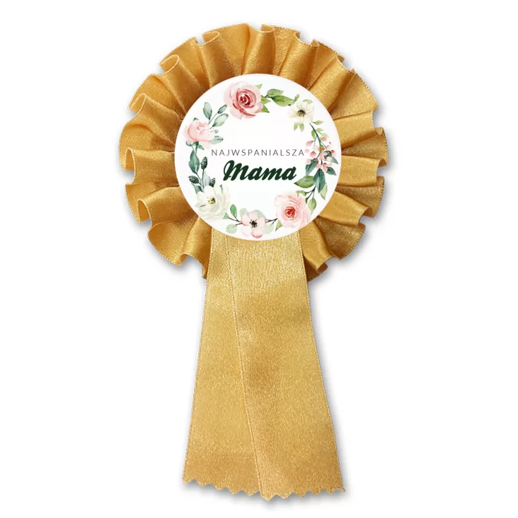 przypinka kotylion Dzień Mamy Najwspanialsza Mama