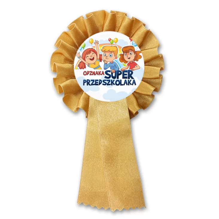 przypinka kotylion Dzień Przedszkolaka Super Przedszkolak