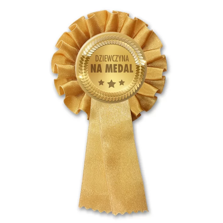przypinka kotylion Dziewczyna na medal