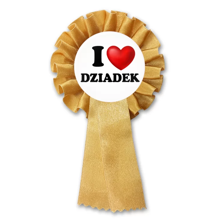 przypinka kotylion I love dziadek